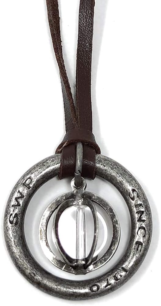 ストーン メンズ ネックレス シンプル リング 天然石 革ひも ロング ネックレス パワーストーン レザー ペンダント クリスタル Rsbn 001a