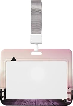 The Mumbai Filmcity Tours Id Badge Holder with Lanyard Waterproof Vertical Name Card Holder Clear Id Card Sleeve Breakaway Neck Lanyards Name Tag for Work Office Doctor Nurse