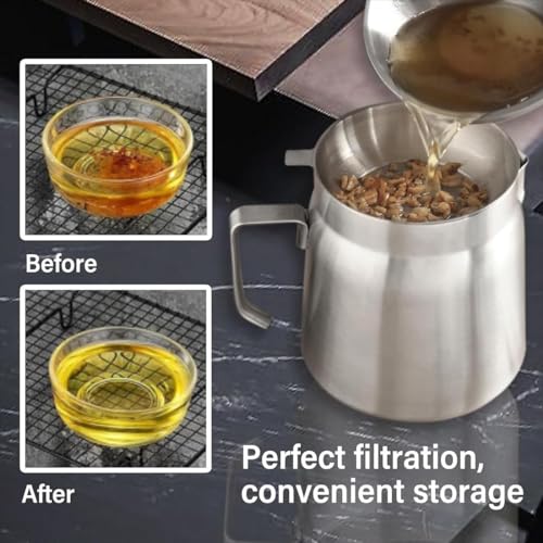 Image of Small Deep Frying Pot with Strainer Basket,1200ml Stainless Steel Pan with Handle,Ideal for Frying French Fries /Chicken Wings /Shrimp /Boiling Butter /Gravies (1.5L Deep Frying Pot)