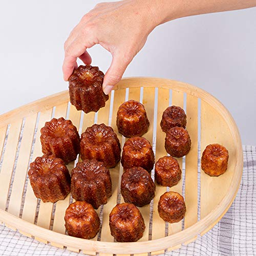 Darware Copper Canelé Pastry Molds (4-Pack); 2-Inch Bordeaux French Custard Cannele Cake Traditional Pastry Baking Molds with Heat-Conducting Copper - Thumbnail 5