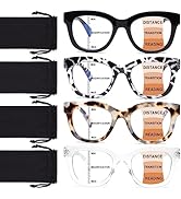 CHOFILORD Progressive Multifocus Reading Glasses for Women Men Blue Light Blocking Computer No Li...