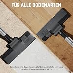 Beutelloser Staubsauger ohne Beutel,1600W Staubsauger|70dB|Bodenstaubsauger|HEPA Filter Bodendüse für Parkett,Teppich,Fliesen,leistungsstarker Staubsauger mit 5m Kabel=13m Aktionsradius 2,2L – Bild 3