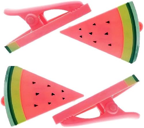 C&H Solutions Juego de 2 clips de toalla de playa estilo sandía, tamaño jumbo para silla de playa, crucero, patio de playa, accesorios de piscina