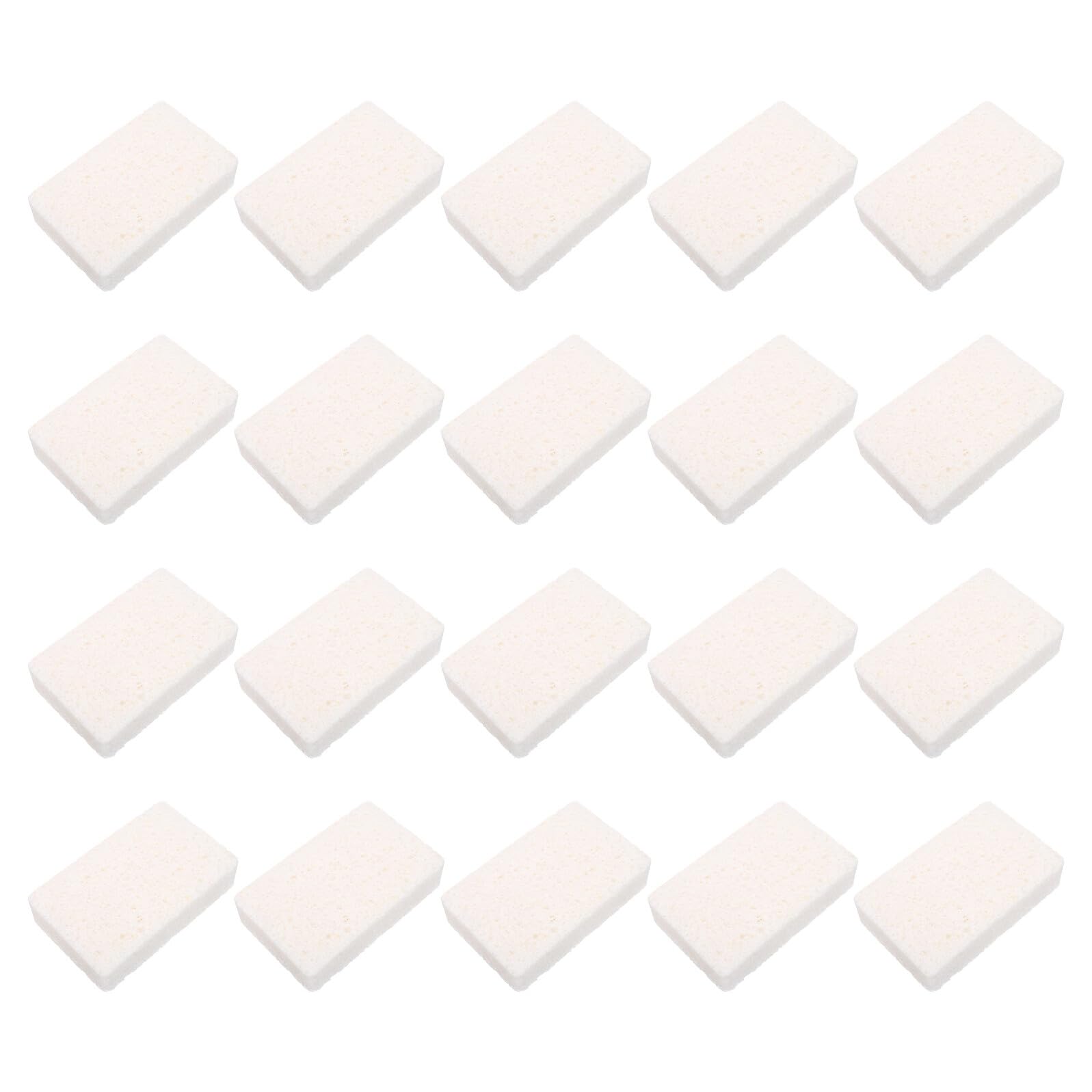 Healeved Esponjas de Cocina de Celulosa de Pulpa de Madera 11x7x2.5 Cm de Color Claro, Absorbentes de Aceite, Reutilizables para Limpieza de Platos y Baño, Paquete de 20 Unidades