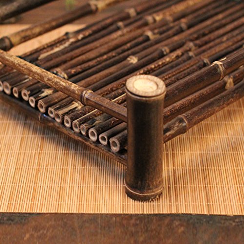 Mesa de chá de bambu clássica chinesa da Homozy – 25 x 13 x 6,5 cm