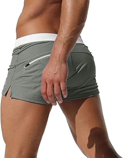 Calção de banho masculino curto com bolso com zíper roupa de banho bermuda de banho roupa de banho atlética roupa de banho