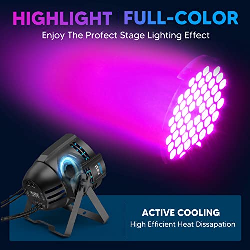 Betopper Led Stage Lights 4 Pack, 54X3W Rgb 3 In 1 Par Lights, Dmx Dj Lights Sound Activated Professional Par Can Stage Lights With Stand For Parties, Wedding, Church, Bar, Concert #TOP2