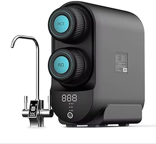 Countertop Reverse Osmosis Water Purifier – 0.0001 Micron RO System, Smart Digital Display Faucet, Removes Heavy Metals, Chlorine & Microplastics, Compact Home Water Filter