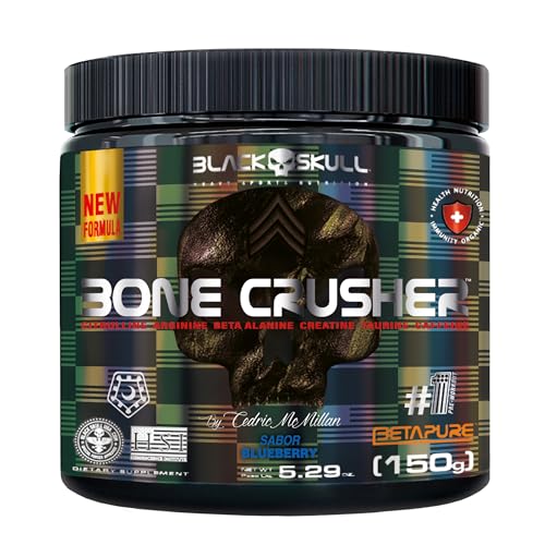 Loja Produto Pré-Treino 18 Bone Crusher - Nova Fórmula (150g) - Black Skull