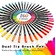 KAZATE Dual Brush Pen Set 100 Farben Filzstifte Set Dicke und Dünne Stifte Set für Erwachsene und Kinder Doppelfasermaler Pinselstifte für Handlettering Kalligraphie Malen Mandala