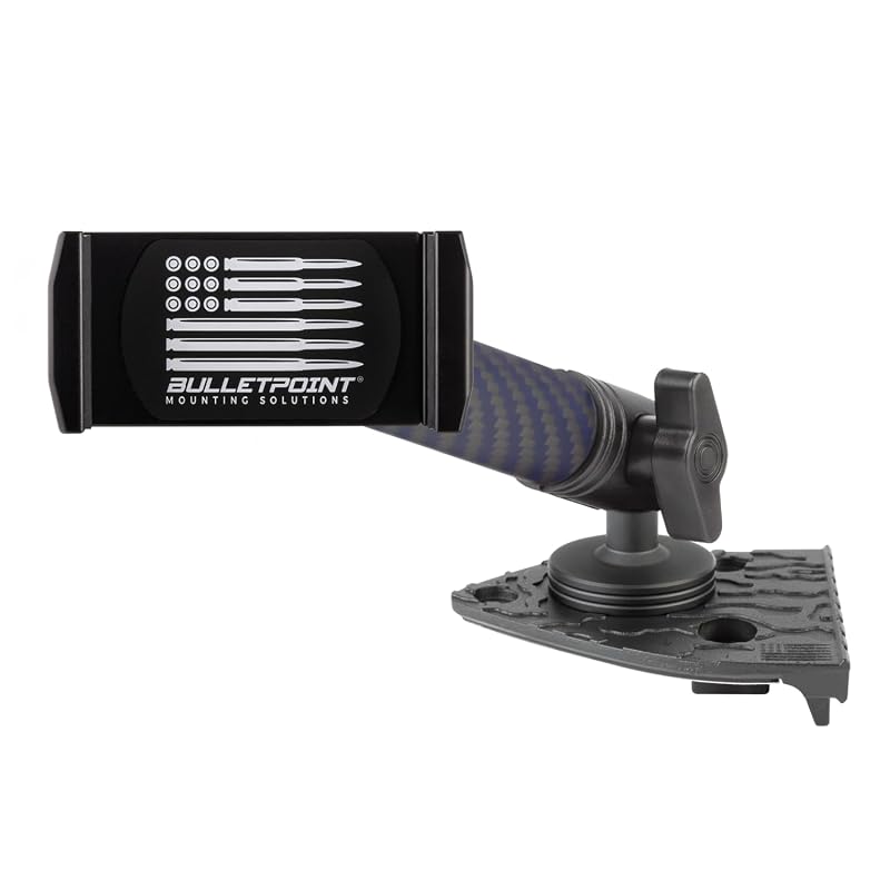 Suporte de Celular para Painel Bulletpoint para Jeep Wrangler JL 2018–2023 e Gladiator 2020–2023, com Braço de 15,2 cm e Base de Alumínio