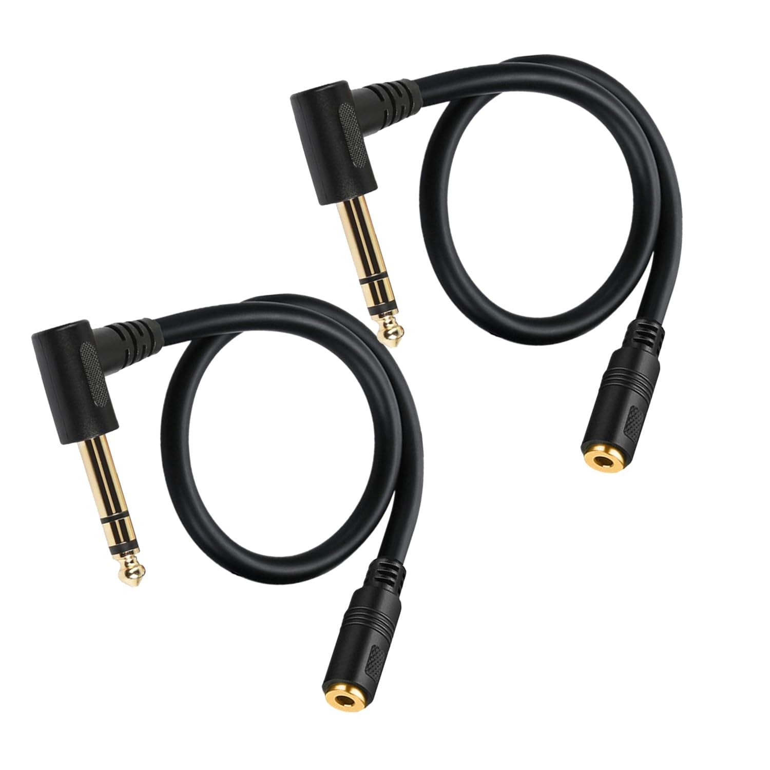 Cable de 6,35 mm a 3,5 mm soluciona espacio en rack con adaptador macho a hembra de ángulo recto 5