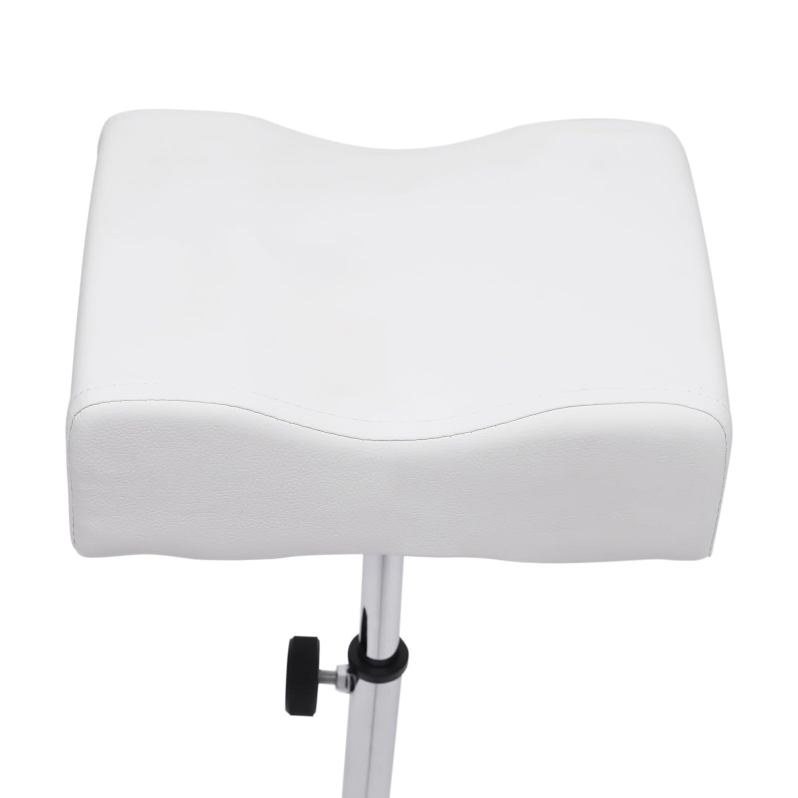 Sgabello per pedicure monopezzo, poggiapiedi regolabile per manicure, per salone di bellezza, per salone di bellezza e spa, colore: bianco