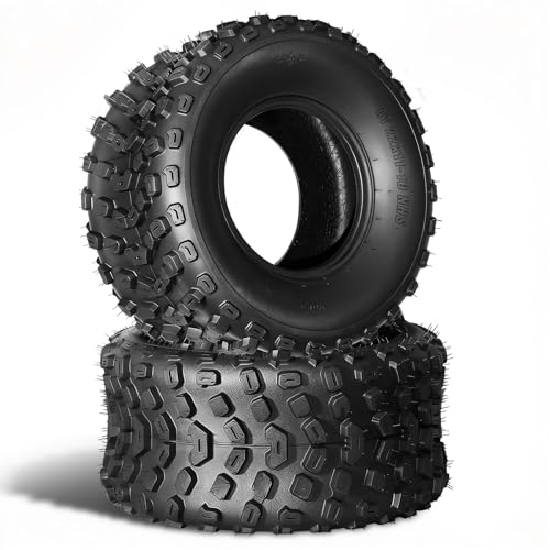 TRIBLE SIX 22x11-10 ATV/UTV Tires 22x11x10 All-Terrain Mud & Trail Tires 6-Ply Rated Tubeless Puncture Resistant Directional Tread Set of 2