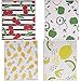 Swedish Dishcloth (Mixed Fruit Collage) Set of 4 (One of each Design) Paper Towel Replacements | Swededishcloths | ECO Friendly Reusable Absorbent Cleaning Sponge Cloths
