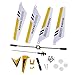 Xiton Parti di Ricambio Set Completo per l'elicottero di Syma S107 / S107G RC, Lame Principali, Decorazioni di Coda, Lama Coda, Balance Bar, Connetti Buckle, Inner Shaft. Set Giallo