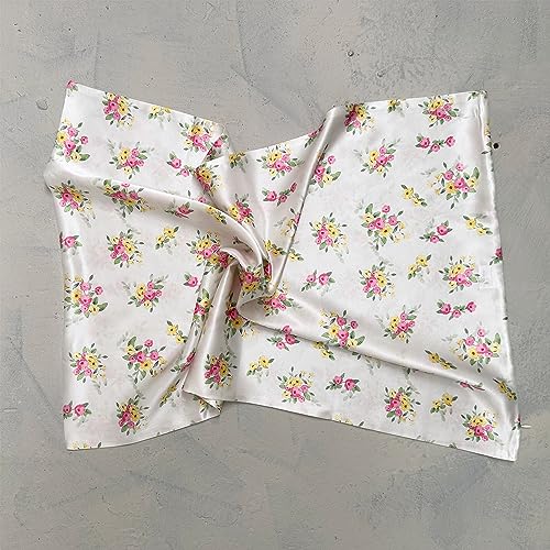 %100 Pure Mulberry Silk Satin Pillowcase, 22 mm Printed, Standard Size 75 x 50 cm. (Pink/Yellow Floral), Pink/ Yellow Floral - Image 4