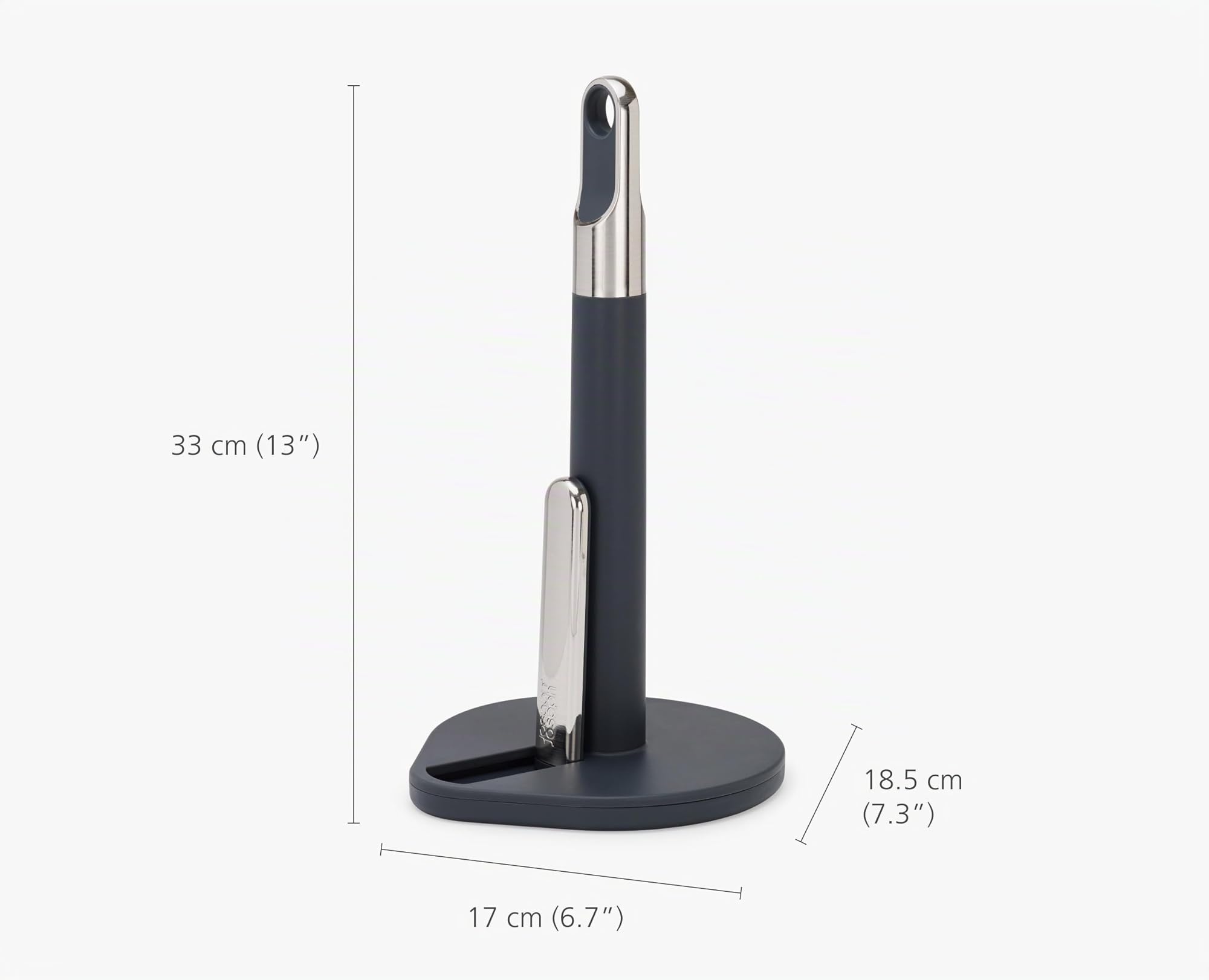 Joseph Joseph Hold Portarotolo da Cucina, Braccio a Molla, Facile da Strappare, Base Pesante, Antiscivolo, Compatibile con Rotoli da 140 mm