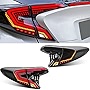 HCmotion LED Tail Lights For 2018 2019 2020 Toyota C-HR CHR With Start-Up Animation DRL Rear Lamps & Sequential Turn Signal light Assembly Blackout
