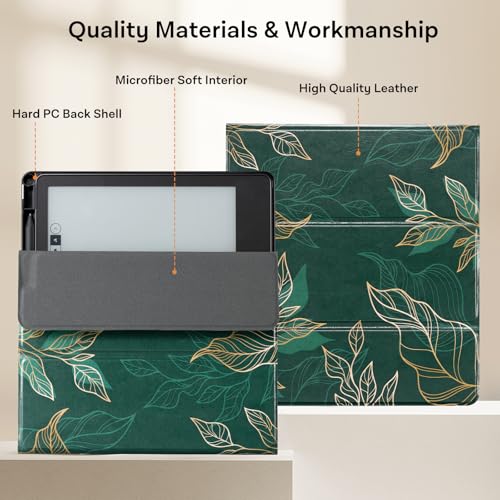 Image of CoBak Stand Case for Kindle Scribe - Premium Folio Leather Cover with Pen Holder, Auto Sleep /Wake - Compatible with 10.2 Inch Kindle Scribe (2022 /2024 Release)