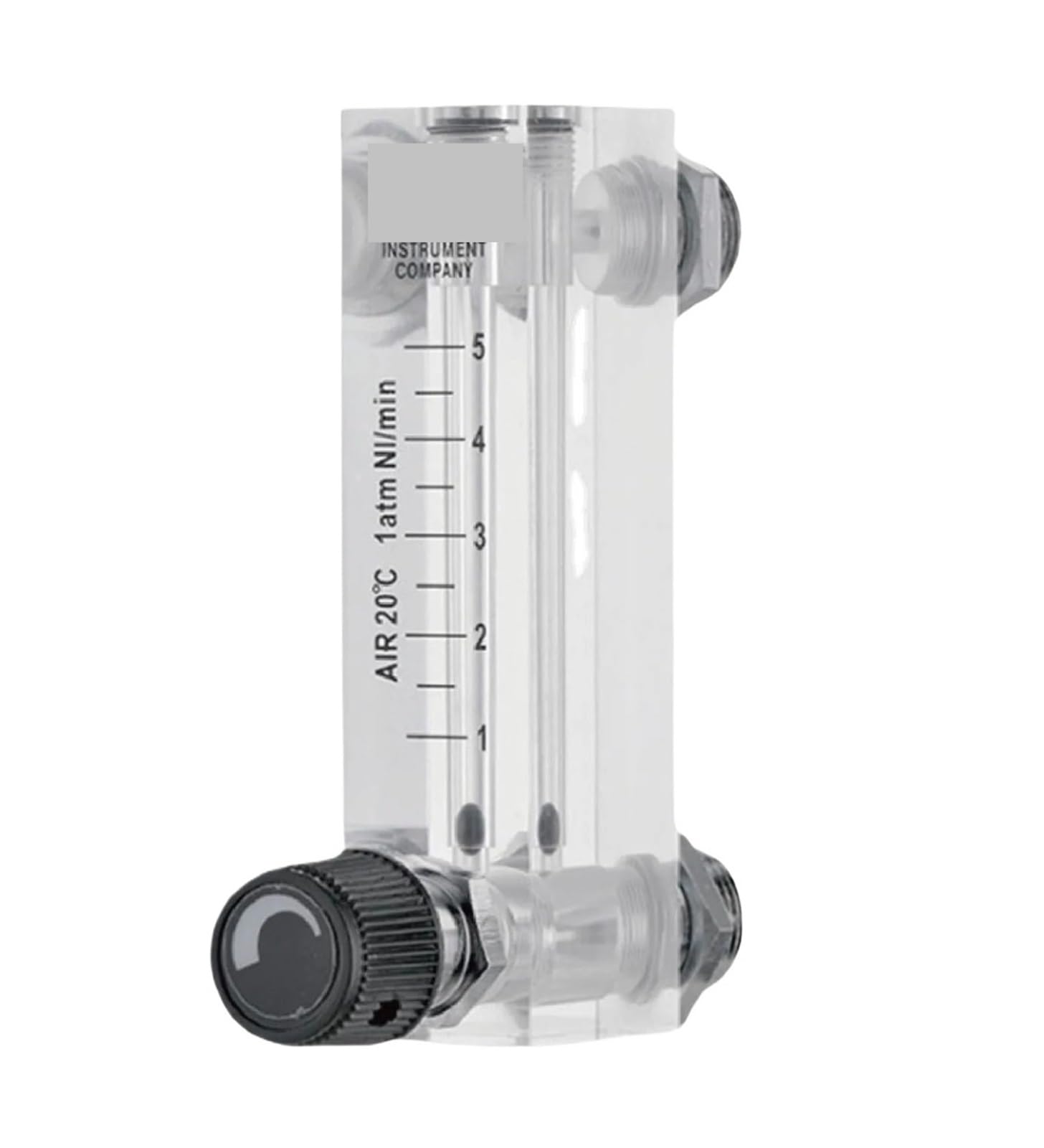 1 Uds rotámetro acrílico LZM-6T for Vloeistoffen y Gassen Paneelmontage Hoge Lage Stroom(Liquid 80-400ml-min)