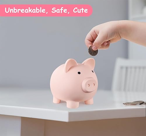 Miniatura 2 de Alcancía, Banco de Dinero de Plástico Irrompible, Alcancía para Niñas y Niños, Alcancías de Tamaño Mediano, Regalos Prácticos para Cumpleaños,