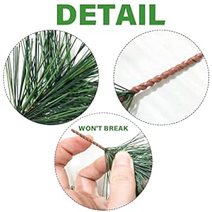 Artificial green pine needles branches fake small pine twigs stems evergreen picks holiday tree decorations  urban country home decor
