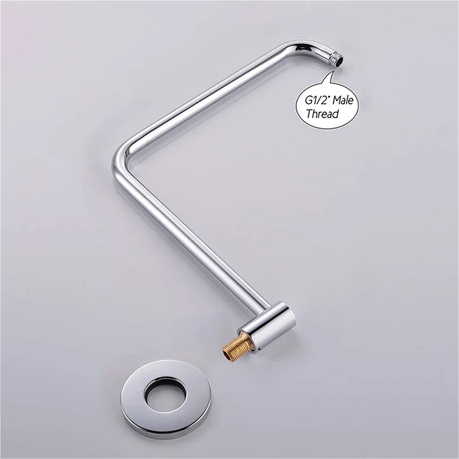Brazo De ExtensióN Para Ducha Extensión del brazo de ducha giratorio S con brida Brazo de extensión de cabezal de ducha de tubo de ducha de alto nivel Para Ducha