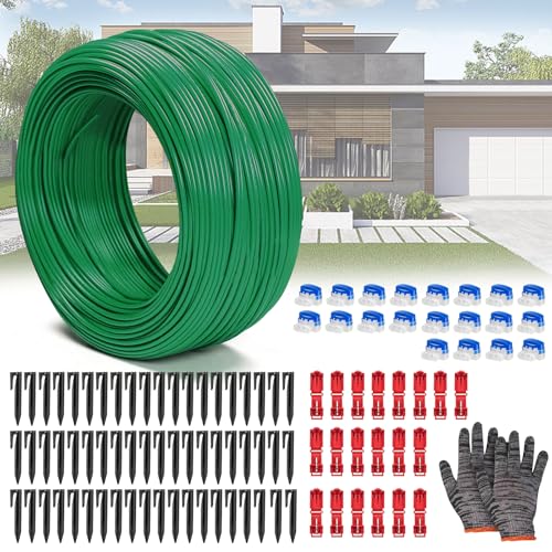 Cable delimitador para Robot cortacésped, 120 m Cable para Robot cortacésped Ø 2,7 mm, Cable para cortacésped de Cobre galvanizado, Compatible con Gardena, Bosch, Husqvarna, Worx, Honda y Robomow