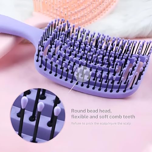 Image of Premium 3D Detangling Hair Brush for Women & Men- Anti Hair Fall Comb for Curly, Wavy & Straight Hair | Hair Straightening Brush, Wet & Dry Styling Brush | Scalp Massager, Frizz Control & Tangle Free Grooming Brush (PACK OF 1)