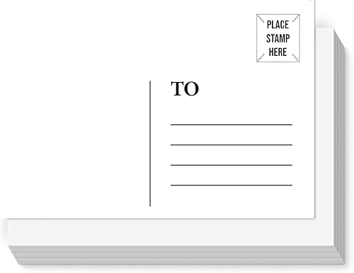 Titpitop 60 postales en blanco de 4 x 6 pulgadas, diario, bricolaje, pintura, invitaciones, tarjetas de felicitación, Navidad, Acción de Gracias,