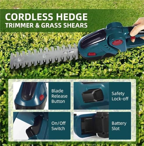 Cisaille de jardin compatible Makita 18V avec angle réglable à 90 degrés