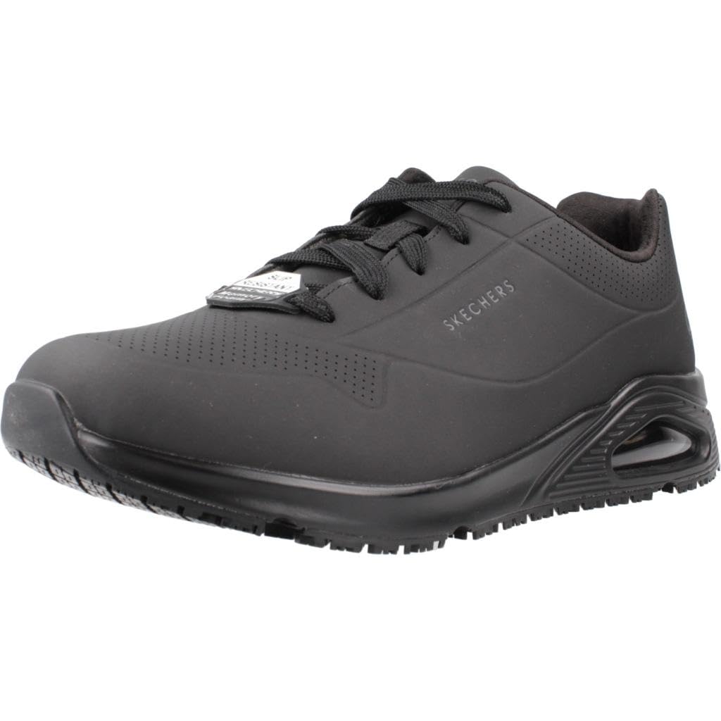 Skechers Men's UNO Sutal Trainer, Black/White, 12 UK