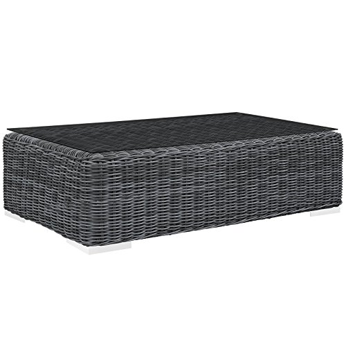 Modway Summon Grau Rattan-Couchtisch