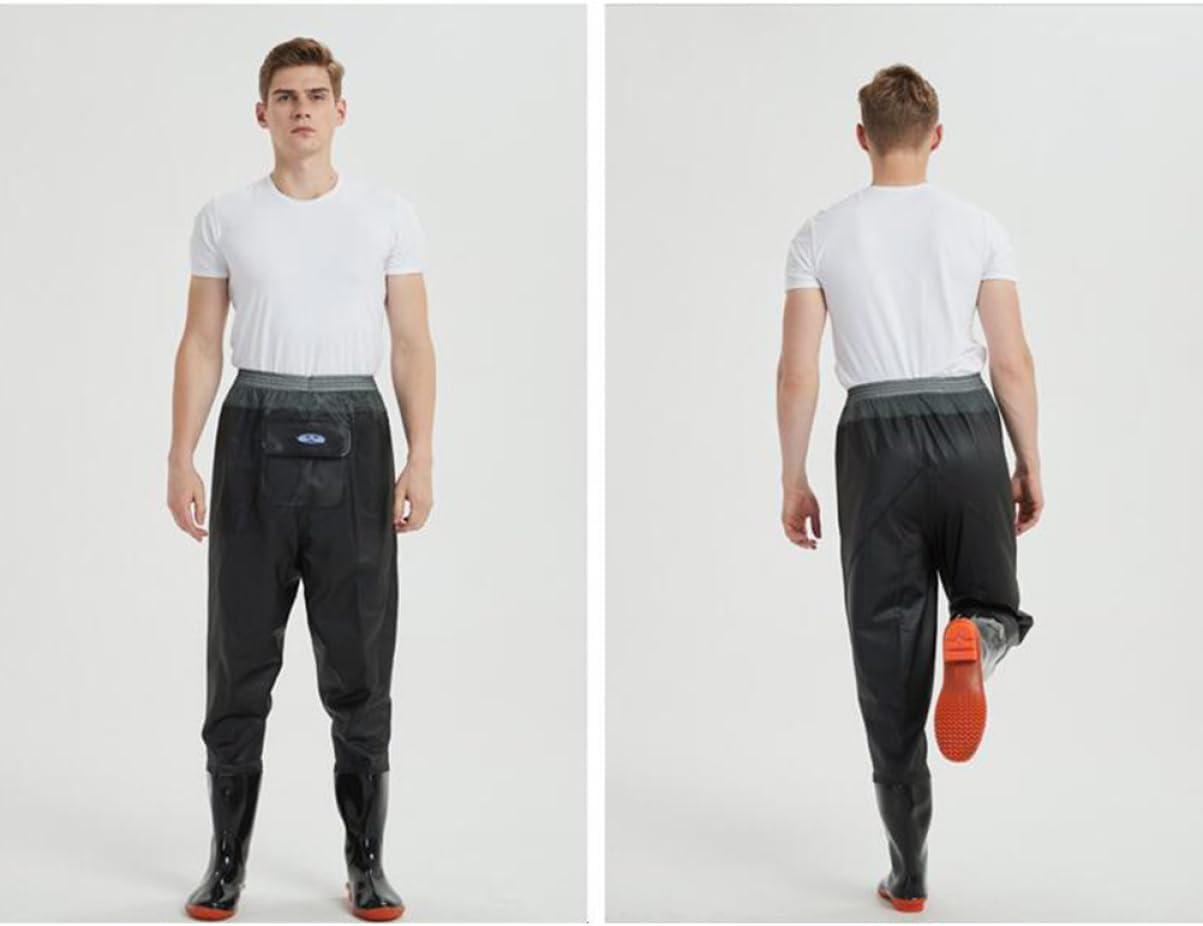 Men's Fish Wading Suit Camo Pants Full Body Fishing Pants with Shoe Non-slip Sole