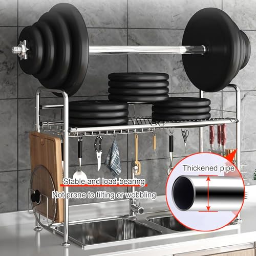 Égouttoir à vaisselle évier encombré solution acier inoxydable 93 cm stable - 5