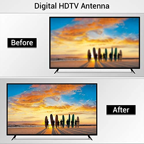 Antier Amplified Indoor Digital Tv Antenna – Best Powerful Amplifier, Signal Booster & Has Up To 450+ Miles Range, Support 8K 4K Full Hd Smart And Older Tvs With 10Ft Coaxial Cable [2023 Release] #TOP2