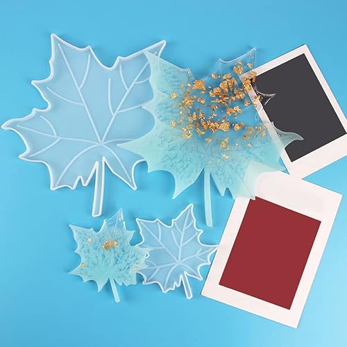 Miniatura 2 de yungluner Moldes para fundición de resina molde de resina epoxi de hoja de arce joyería de silicona DIY 02