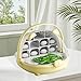 Dualoai Silkworm Growth Box Reptile Feeding Box Clear Breathable Silkworm Transport Container Small Animal Breeding Container, Yellow