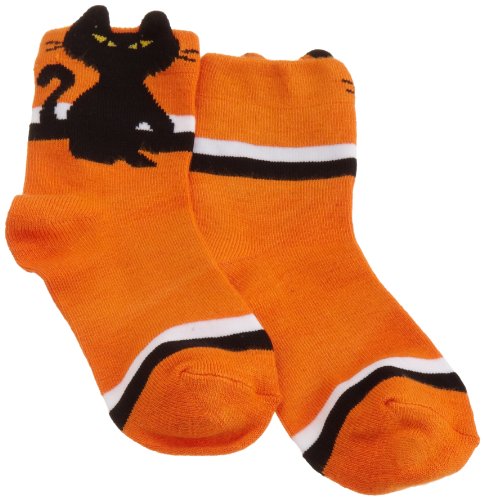 Jefferies Socks Girls 7-16 Halloween Black Cat Sock And Ghost Tight 2 Pack