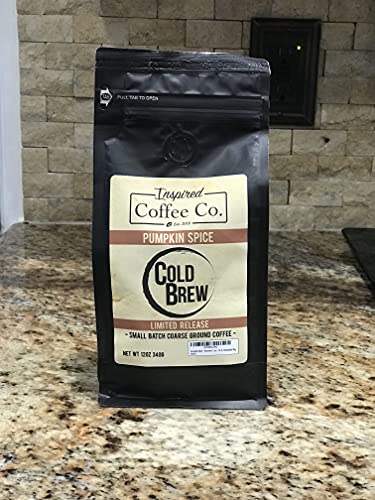 Pumpkin Spice - Flavored Cold Brew Coffee - Inspired Coffee Co. - Coarse Ground Coffee - 12 oz. Resealable Bag
