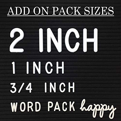 Letter Board Letters and Cursive Words Set - Pure White Color - 344 Pieces Includes Cursive Words, Characters, Symbols (Word Pack, Letter set ONLY) - Thumbnail 7