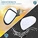 Lqito Left Driver Side Mirror Compatible With 2019 2020 2021 2022 2023 Hyundai Santa Fe With Manual Folding Power Glass Blind Spot White Replace#87610-S2010(5Pins)