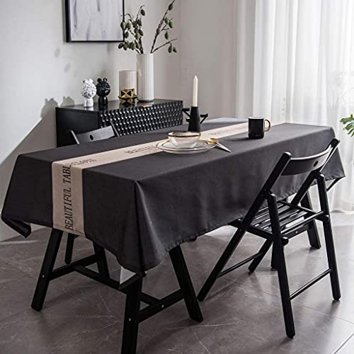 Nappe rectangulaire bureau table basse couverture grise étanche 135x250