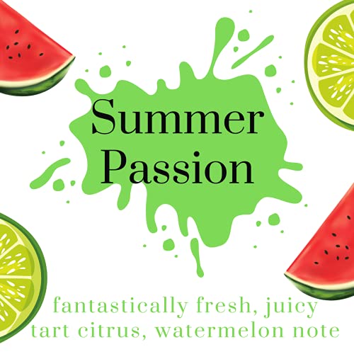 Air Jungles Summer Passion Fragrances Reed Diffuser Set With Sticks, Watermelon And Lime Scent Incense Oil, Essential Oil Air Freshener For Home, Office, Gym, And Room Diffuser, 3.4 Fl. Oz #TOP1
