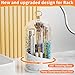 Makeup Organizers Skincare organizers with 2-Layer Storage Box and Transparent Cover Waterproof Dustproof Cosmetics Display Cases with Brush Holder for Countertop Vanity Bathroom Dresser Gift(Green)