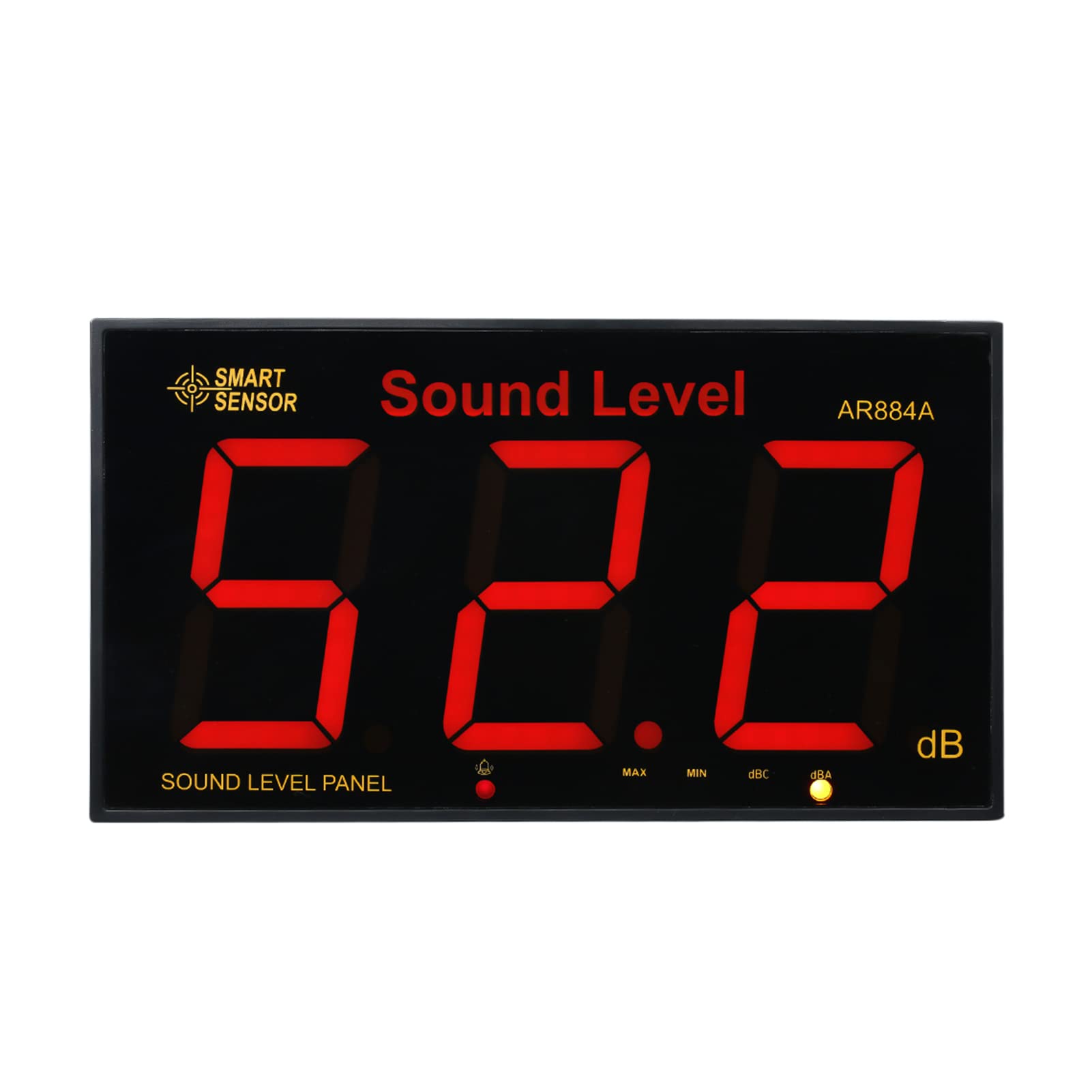 Pepisky AR884A Sound Level Meter with Large LCD Screen Wall Mounted Digital Sound Level Meter Digital Noisemeter Decibel ing Tester Noise Measuring Instrument 30-130dB Measuring