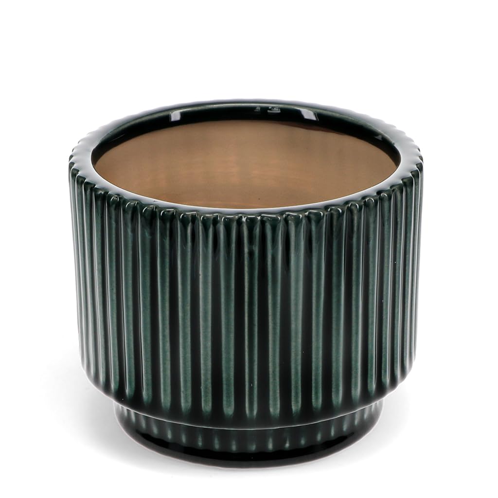Rex London Dark Green Ridged Planter