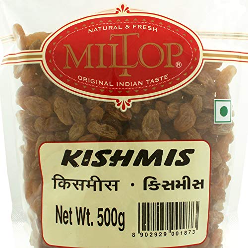 Image of Miltop Dry Fruits Seedless Kismis Raisins Dry Grapes Kishmish - 500g