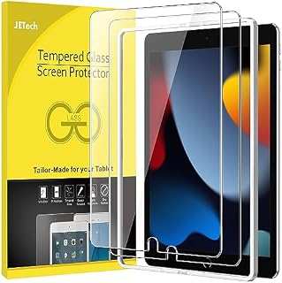 JETech Ochraniacz Ekranu dla iPad (10,2 Cala, Model 2021/2020/2019, 9./8./7. Generacja) z Narzędzie Łatwej Instalacji, Folia ze Szkła Hartowanego, HD Wyczyść, 2 Sztuki